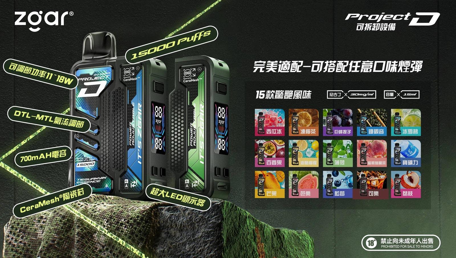 Zgar Project D 冰熊卡帶主機 煙彈